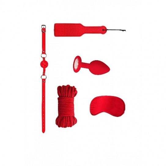 KIT BONDAGE INICIANTE 5PCS INTRODUCTORY 5 OUCH! VERMELHO