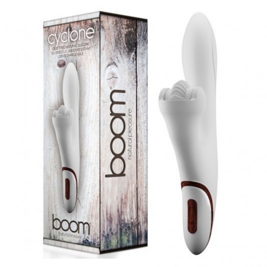 VIBRADOR RECARREGÁVEL CYCLONE BOOM BRANCO