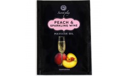 ÓLEO DE MASSAGEM DE PÊSSEGO E CHAMPANHE DOSE ÚNICA