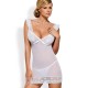 CHEMISE JULITTA E TANGA BRANCO S/M