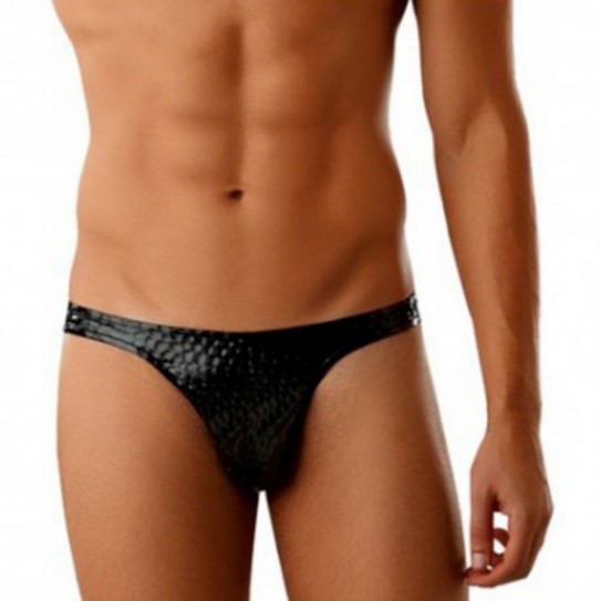 TANGA  HOLOGRAM MALE POWER PRETA - S/M