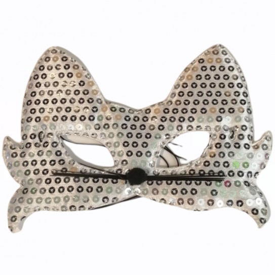 MASCARA GATA LANTEJOULAS 