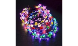 TIARA DE FLORES COM LUZES