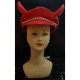 CHAPEU C/ CORNOS VERMELHO