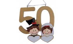 PLACA DE BODAS DE OURO- 50 ANOS