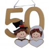 PLACA DE BODAS DE OURO- 50 ANOS