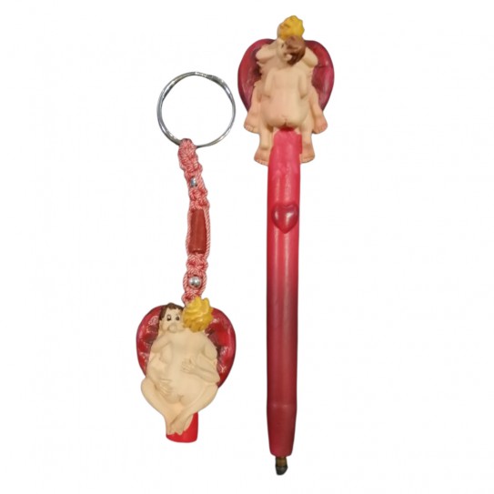 CONJUNTO CANETA E CHAVEIRO KAMASUTRA