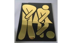 SILHUETAS ADESIVAS ENVERGONHADAS - DOURADAS