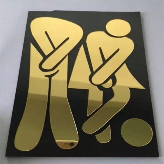 SILHUETAS ADESIVAS ENVERGONHADAS - DOURADAS