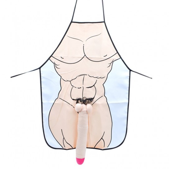 AVENTAL COM RELEVO GENITAL BEGE AVENTAL COM RELEVO GENITAL BEGE