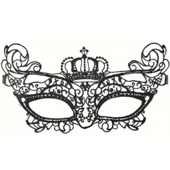 MASCARA EM RENDA PRETA - B