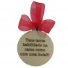 BOLAS NATALICIAS DE MADEIRA COM FRASE