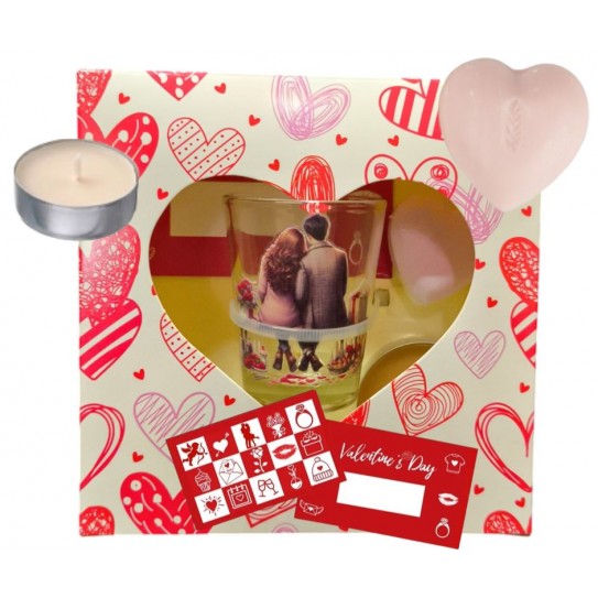 KIT COM COPO / VELA / SABONETE E RASPADINHA