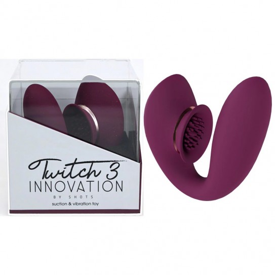 TWITCH  - VIBRADOR DUPLO C/ SUCÇÃO RECARREGAVEL