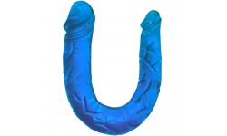 BAILE - DILDO DUPLO AZUL