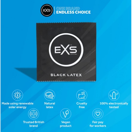 EXS - PRESERVATIVO DE BLACK LATEX À UNIDADE