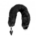 FOX TAIL - PLU ANAL METAL S COM CAUDA PRETA
