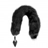 FOX TAIL - PLU ANAL METAL S COM CAUDA PRETA