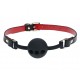 MILAN COLLECTION - SILICONE BOLA GAG - PRETO/VERMELHO