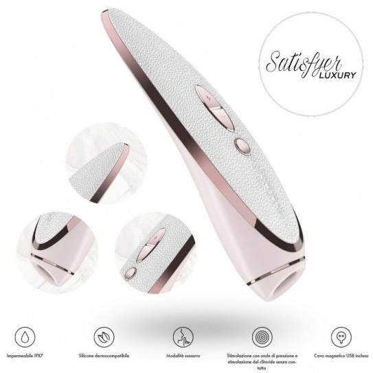 ESTIMULADOR DE CLITÓRIS PRÊT-A-PORTER COM CARREGADOR USB SATISFYER LUXURY