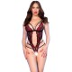 CHILIROSE - CR 4889 BODY FLORAL VERMELHO S/M
