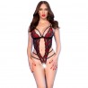 CHILIROSE - CR 4889 BODY FLORAL VERMELHO S/M