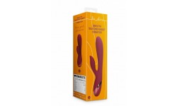 DARK CHERRY - VIBRADOR DUPLO COELHO USB