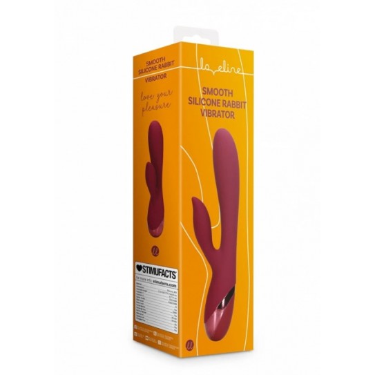 DARK CHERRY - VIBRADOR DUPLO COELHO USB