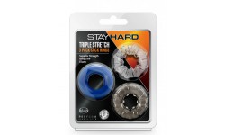 CONJUNTO 3 ANEIS PENIS STAY HARD