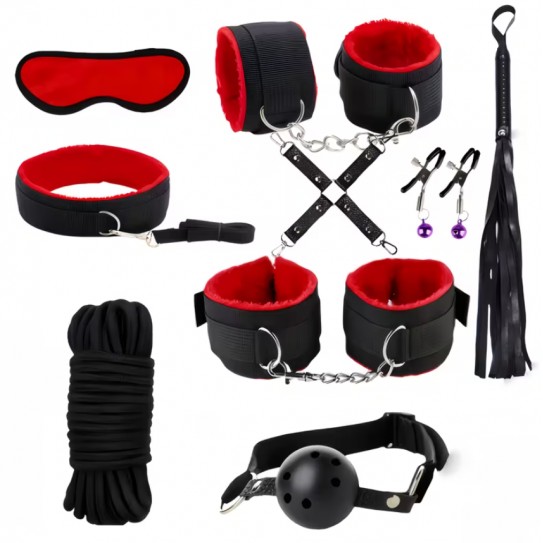 CONJUNTO DE 10 PEÇAS EM VERMELHO