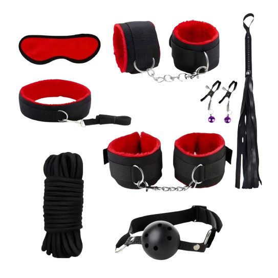 CONJUNTO DE 9 PEÇAS EM VERMELHO