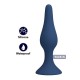 MR PLAY - PLUG ANAL SILICONE AZUL SLIM S