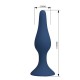 MR PLAY - PLUG ANAL SILICONE AZUL SLIM S