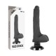 BASECOCK - VIBRADOR REALISTICO PRETO 18.5CM