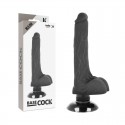 BASECOCK - VIBRADOR REALISTICO PRETO 18.5CM