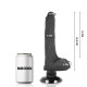 BASECOCK - VIBRADOR REALISTICO PRETO 18.5CM