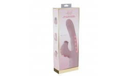 ANDRIA - PONTO G VIBRANDO E ESTIMULADOR DE CLITÓRIS TAP COM LED - ROSA