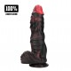 DEMÓNIO INFERNAL - DILDO DE SILICONE - VERMELHO/PRETO