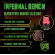 DEMÓNIO INFERNAL - DILDO DE SILICONE - VERMELHO/PRETO