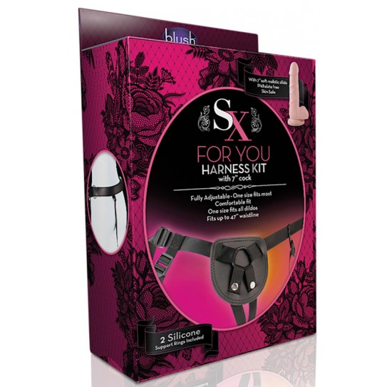 OUCH - STRAP ON STRAP ON - SX HARNESS C/ DILDO PENIS REALISTICO 19.5CM