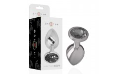 INTENSE - PLUG  DE METAL CRISTAL PRETO M