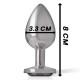 INTENSE - PLUG  DE METAL CRISTAL PRETO M
