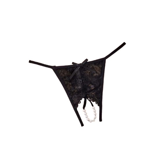 TANGA DE PEROLAS PRETO (A) - TU