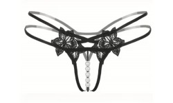TANGA DE PEROLAS PRETO (E) - M